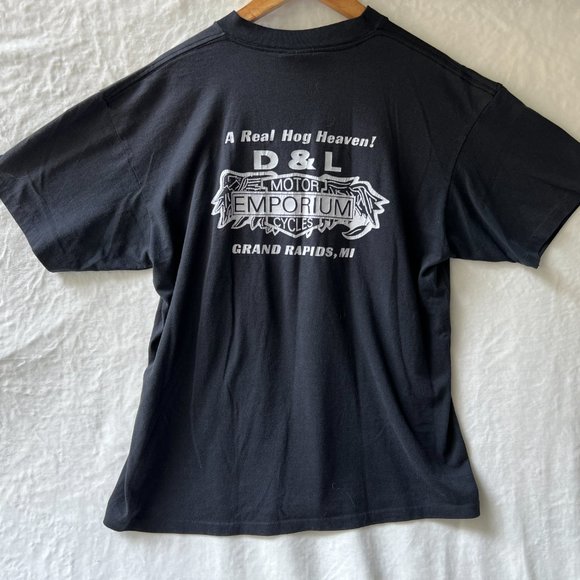 VINTAGE Harley Motorcycle 3D Emblem Shirt Size XL - Perfect Fade! - Picture 3 of 3
